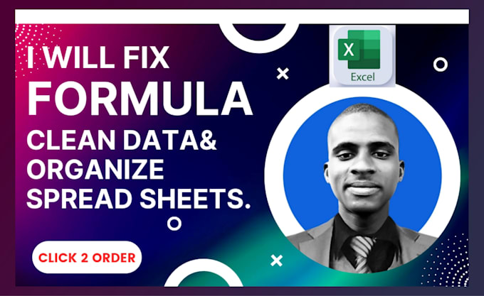 Gig Preview - Fix excel formulas, clean data, and organize spreadsheets