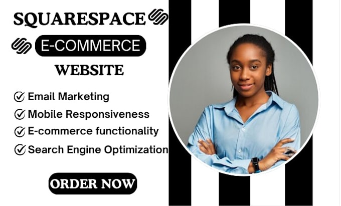 Gig Preview - Do squarespace ecommerce website squarespace design and redesign square online