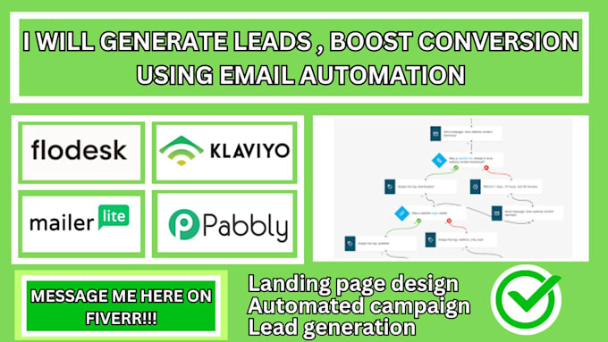 Gig Preview - Generate leads boost conversions by email automation on brevo klaviyo hubspot