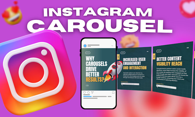 Gig Preview - Design creative carousel posts for your instagram for free