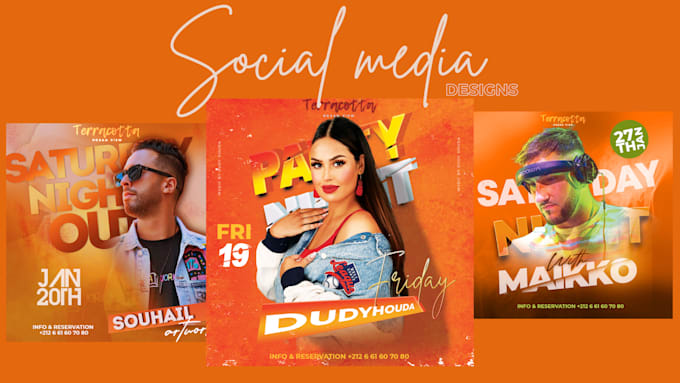 Gig Preview - Design social media , instagram , facebook, stories posts , flyers, posters