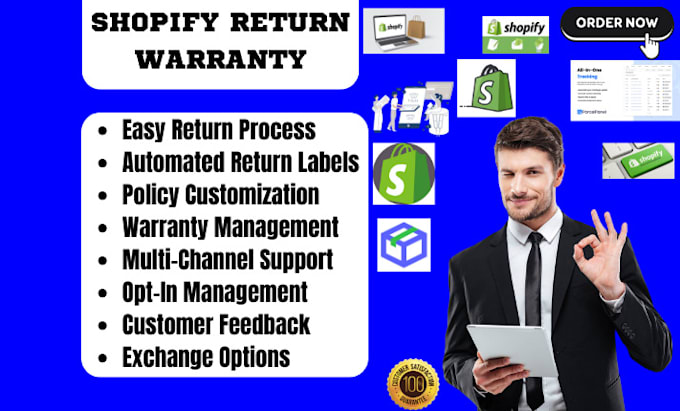 Gig Preview - Setup shopify returns warranty loops returngo return prime parcel panel sorted