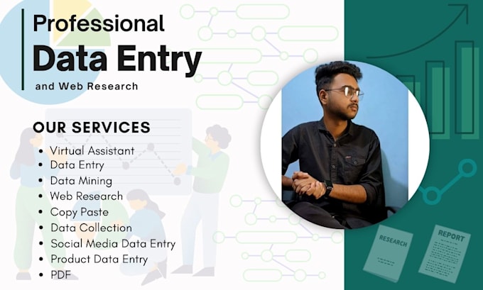 Gig Preview - Provide efficient data entry services and web research