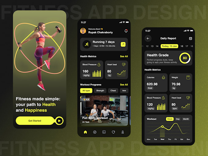 Gig Preview - Develop fitness app gym app, fitness website, workout app, health app