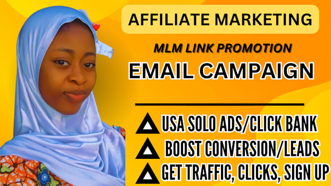 Gig Preview - Do viral MLM leads affiliate marketing solo ads link promotion email campaign