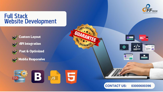 Gig Preview - Develop and re develop a fully responsive website as full stack developer