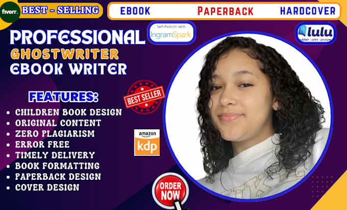 Gig Preview - Ebook writer ghostwriter self help book, book formatting, amazon kdp, writing