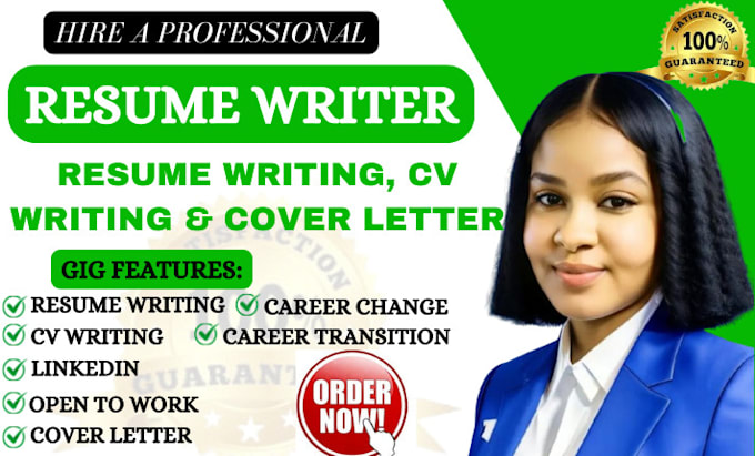 Gig Preview - Do resume writing, CV writing, cover letter writing, ats and linkedin services