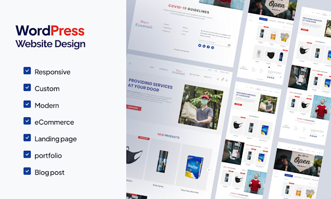 Gig Preview - Design or redesign modern custom, responsive wordpress website for your business