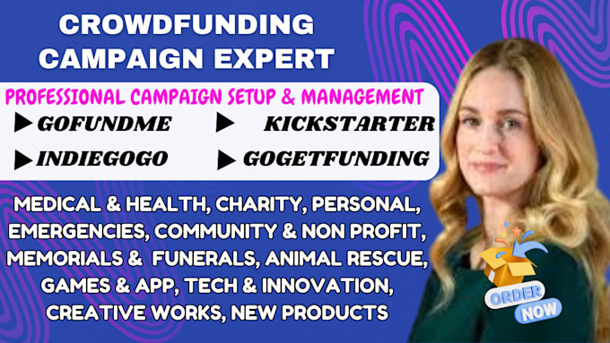 Gig Preview - Do crowdfunding campaign promotion for kickstarter indiegogo gofundme cam