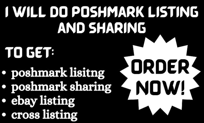 Gig Preview - Do product listing on poshmark listing bulk ebay listing ebay poshmark sharing