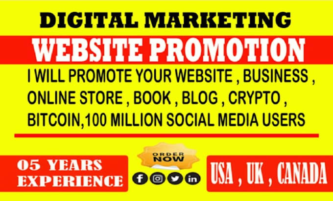 Gig Preview - Promote and advertise your website business