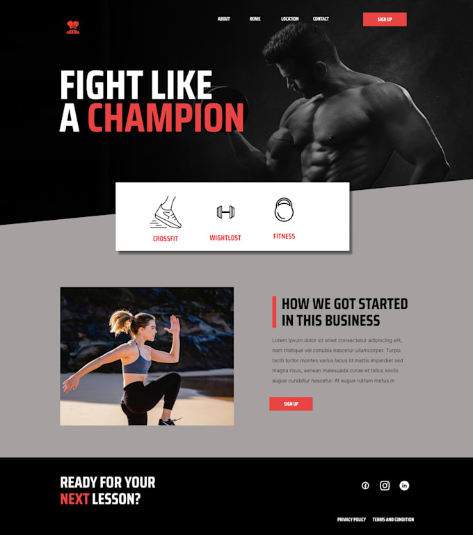 Gig Preview - Build professional health fitness website, yoga wordpress website, gym fitness