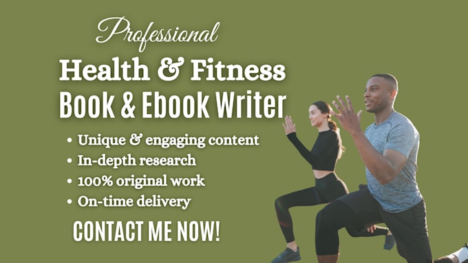 Gig Preview - Be your medical, health and fitness ebook writer, ghostwrite 30,000 words ebook