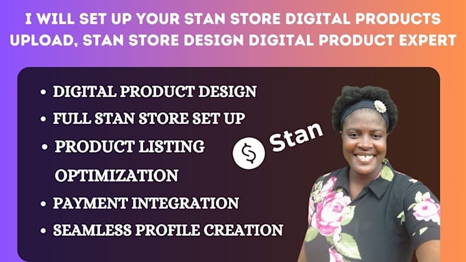 Gig Preview - Set up stan store digital products upload, stan store design digital product