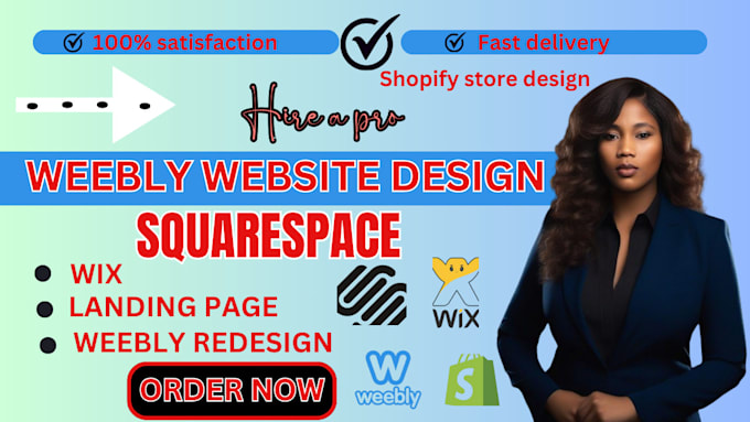 Gig Preview - Do weebly website design wix store squarespace design shopify store design