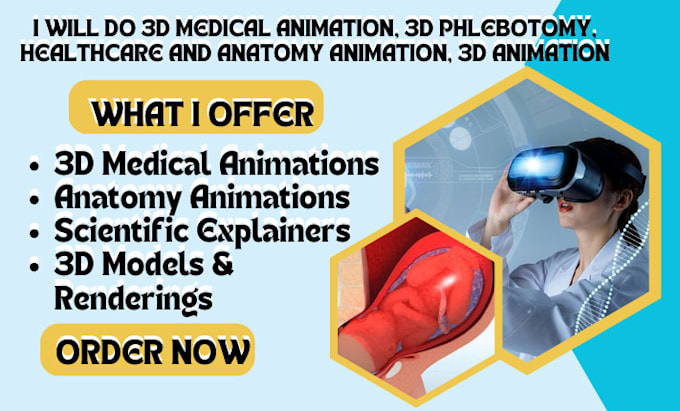 Gig Preview - Do 3d medical animation, phlebotomy, healthcare anatomy animation, 3d animation