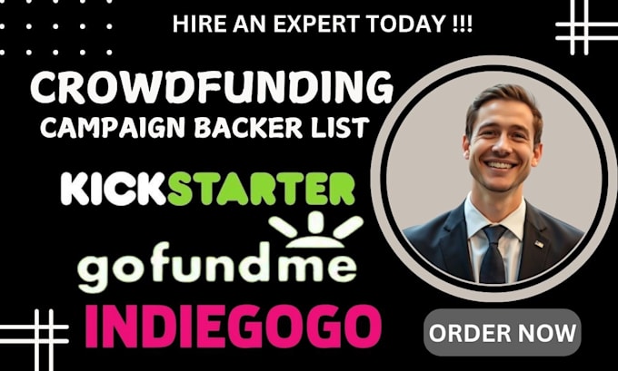 Gig Preview - Generate active backers list for indiegogo kickstarter, gofundme campaign