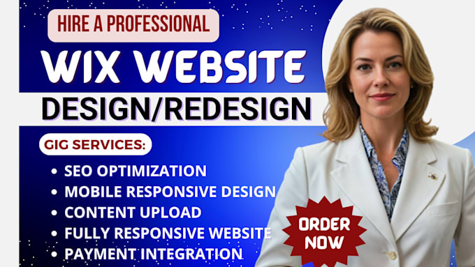 Gig Preview - Do wix website redesign wix website development wix website wix website design