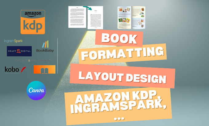 Gig Preview - Do book formatting, ebook editing, book layout design, kindle ebook format