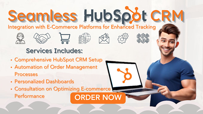 Gig Preview - Integrate hubspot CRM with ecommerce platforms for better tracking