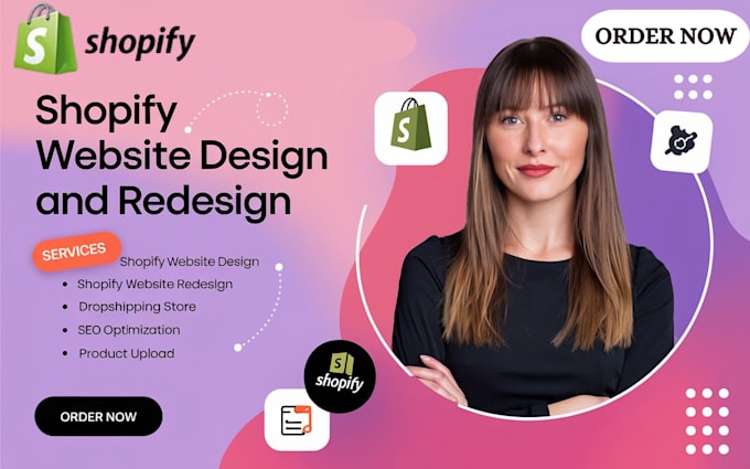 Gig Preview - Create shopify store, design shopify website, redesign shopify dropshipping