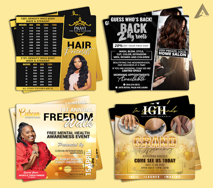 Gig Preview - Do hair, lash extension, website launch, beauty salon, boutique flyer