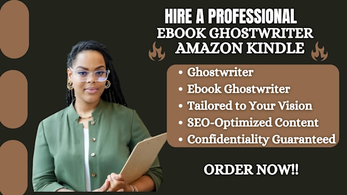 Gig Preview - Be your book writer ebook ghostwriter amazon KDP ebook ghostwriter book