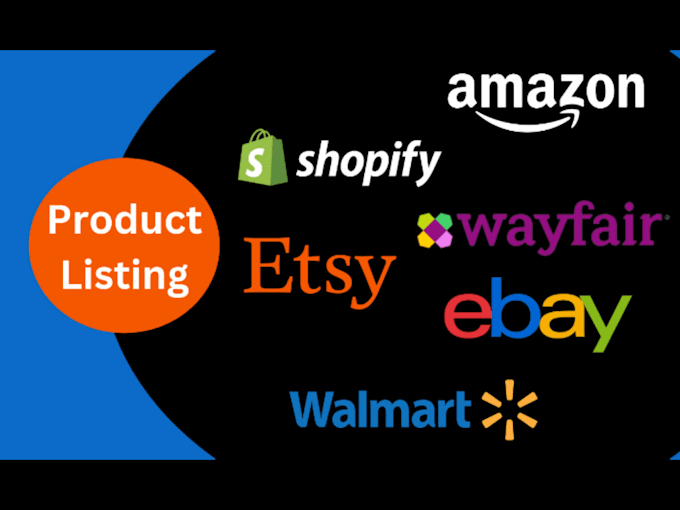 Gig Preview - Create products listing on ebay, shopify, etsy, and amazon