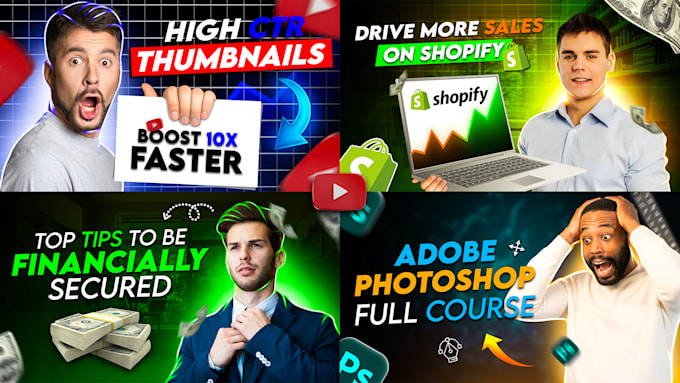 Bestseller - create professional, attractive, and viral youtube thumbnail designs