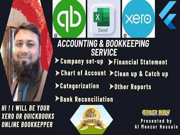 Gig Preview - Do accounting and bookkeeping using xero and quickbooks online