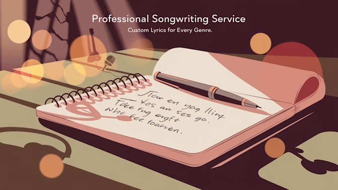 Gig Preview - Be your songwriter and write your songs lyrics and melody