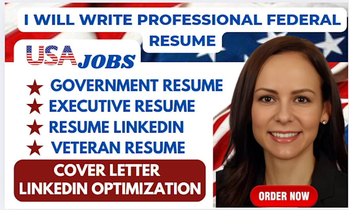 Gig Preview - Write federal resume for USA jobs ats resume professional resume writing