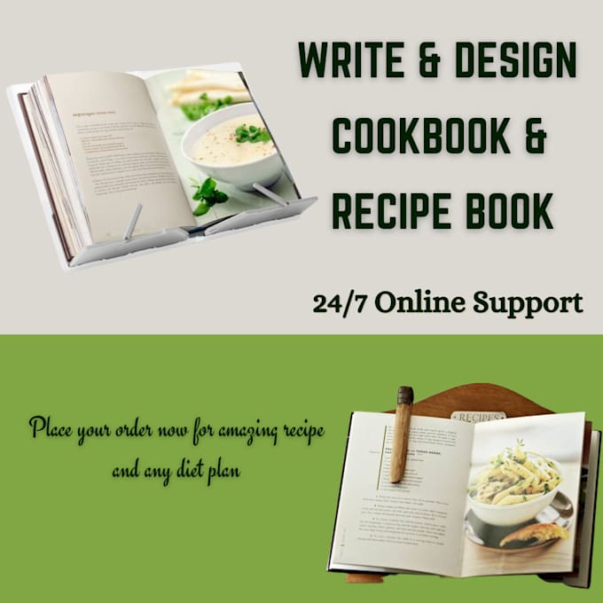 Gig Preview - Write and design recipes for cookbook recipe book and ebook