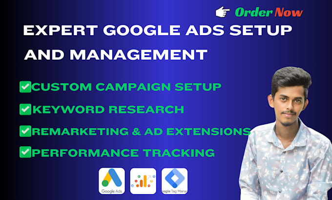 Gig Preview - Setup and manage your google ads  adwords  PPC campaigns