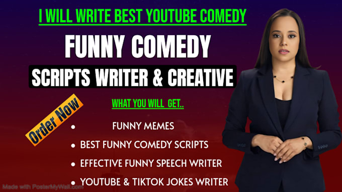 Bestseller - write funny story, comedy scripts, funny jokes, speech or comedy screenplay