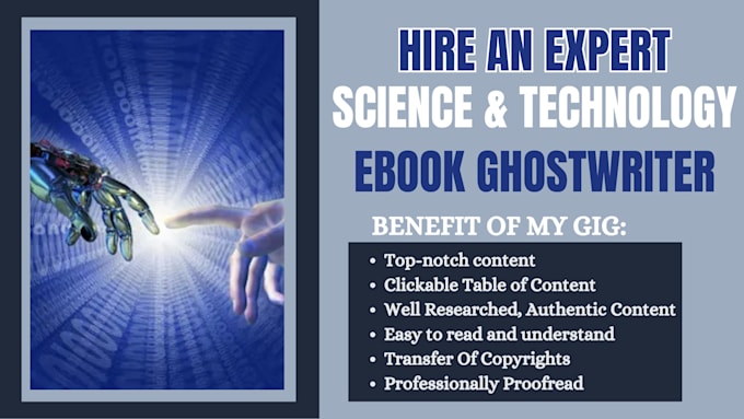 Bestseller - write 30k words technology ebook, science, cyber security ebook ghostwriter