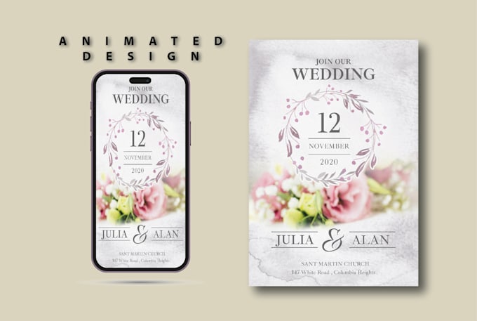 Gig Preview - Do digital animated invitation for your occasion