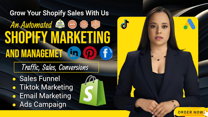 Gig Preview - Boost shopify sales, shopify dropshipping ecommerce marketing, website promotion