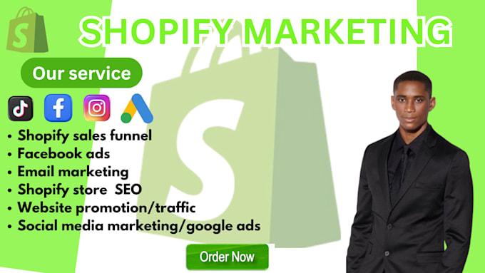 Gig Preview - Do complete ecommerce shopify marketing, sales funnel to boost shopify sales