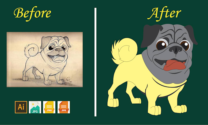 Gig Preview - Convert or redraw images and logo into vector or vector tracing within 4 hours