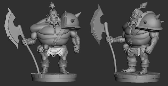 Gig Preview - Sculpt 3d character model 3d miniature action figure 3d statue for 3d printing