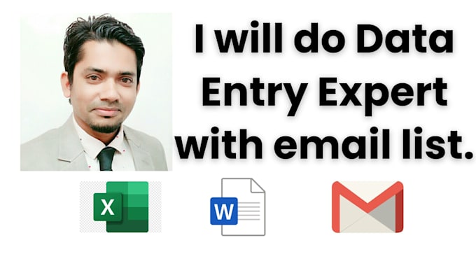 Gig Preview - Data entry expert and email list