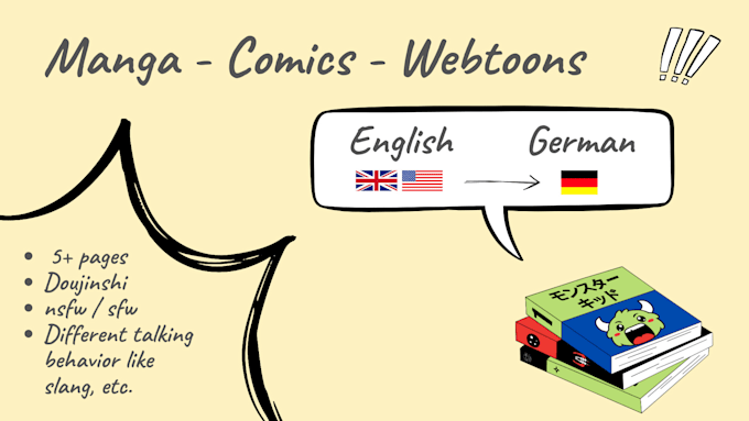 Bestseller - translate manga, comics, etc from english to german