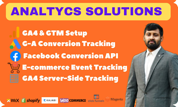 Gig Preview - Do ga4 ecommerce serverside tracking, fb conversion API,ga conversion tracking