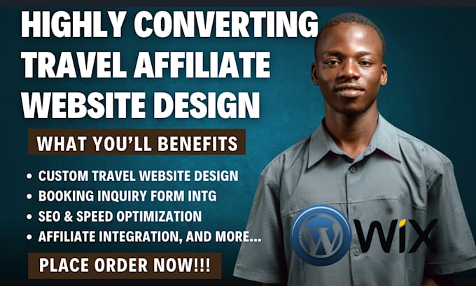 Gig Preview - Design highly converting travel website travel affiliate website tourism website