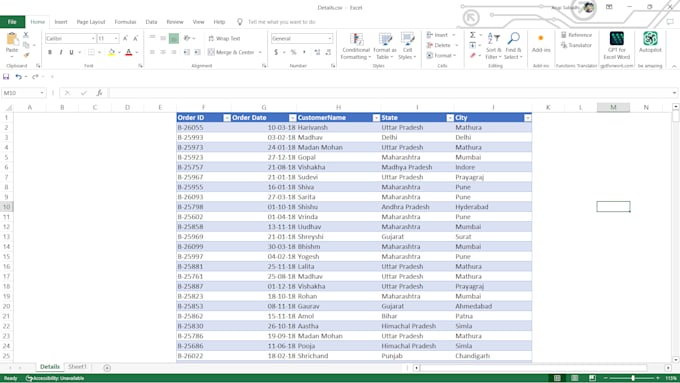 Gig Preview - Transform your disorganized data sheet into a clean and pro