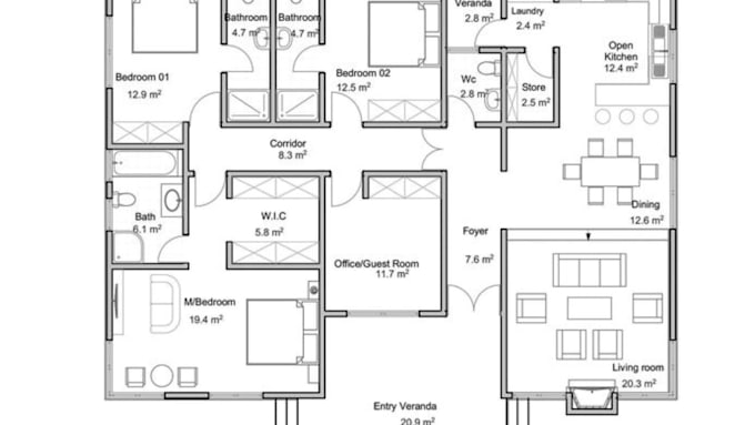 Gig Preview - Do a professional architectural drawing for site plan, floor plan, landscape