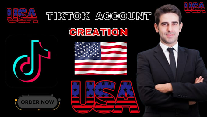 Gig Preview - Create USA tiktok, account, US tiktok account, USA tiktok account creation