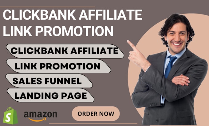 Gig Preview - Clickbank affiliate link promotion amazon affiliate traffic, affiliate marketing